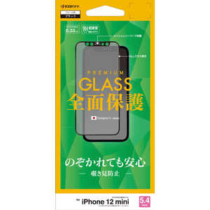 ラスタバナナ iPhone 12 mini 2.5D全面覗き見防止パネル FK2548IP054 ブラック