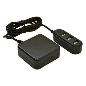 ラスタバナナ AC充電器 2m延長 USB A×3ポート 3.4A ブラック R20AC3A3A01BK ラスタバナナ AC充電器 2m延長 USB A×3ポート 3.4A ブラック R20AC3A3A01BK