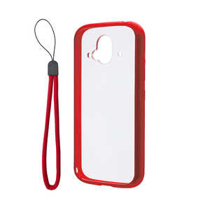 ラスタバナナ らくらくスマートフォン(F-52B) ハンドストラップつきケース レッド 6759F52BHB ラスタバナナ らくらくスマートフォン(F-52B) ハンドストラップつきケース レッド 6759F52BHB