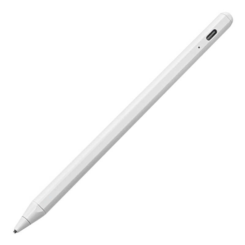 ラスタバナナ ラスタバナナ スマホ タブレット タッチペン スタイラスペン USB充電式 超高感度 軽量 極細ペン先 1.5mm 静電式 イラスト ペンシル iPad ホワイト RTP09WH RTP09WH