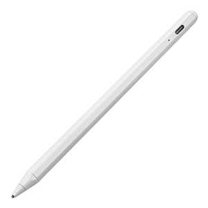 ラスタバナナ スマホ タブレット タッチペン スタイラスペン USB充電式 超高感度 軽量 極細ペン先 1.5mm 静電式 イラスト ペンシル iPad ホワイト RTP09WH