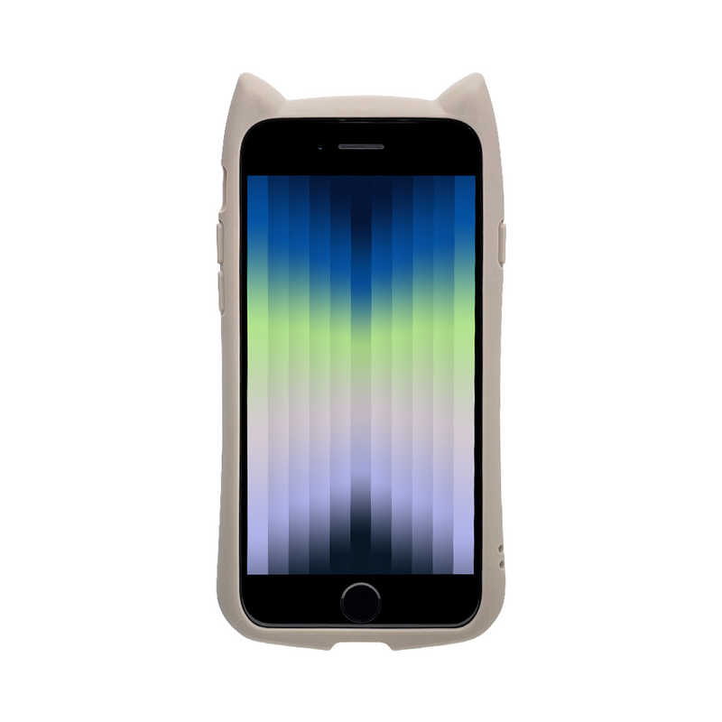 ラスタバナナ ラスタバナナ iPhone SE 第3世代 /SE 第2世代 /8/7 猫耳ケース mimi GLASS 衝撃吸収 ケース カバー ハイブリッド かわいい ネコミミ ネコ型 背面ガラス ベージュ 6832IP247HB 6832IP247HB