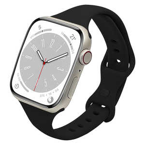 ラスタバナナ Apple Watch用バンド Series 8/7/6/5/4/3/SE第2世代/SE 41mm/40mm/38mm シリコンスタンダードslim ブラック RBAWSS7441BK