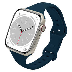 ラスタバナナ Apple Watch用バンド Series 8/7/6/5/4/3/SE第2世代/SE 41mm/40mm/38mm シリコンスタンダードslim ネイビー RBAWSS7442NV