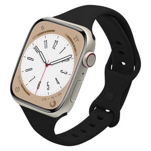 ラスタバナナ Apple Watch用バンド Ultra/Series 8/7/6/5/4/3/SE第2世代/SE 49mm/45mm/44mm/42mm シリコンスタンダードslim ブラック RBAWSS7451BK