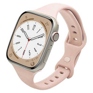 ラスタバナナ Apple Watch用バンド Ultra/Series 8/7/6/5/4/3/SE第2世代/SE 49mm/45mm/44mm/42mm シリコンスタンダードslim ピンク RBAWSS7453PK