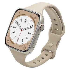 ラスタバナナ Apple Watch用バンド Ultra/Series 8/7/6/5/4/3/SE第2世代/SE 49mm/45mm/44mm/42mm シリコンスタンダードslim ベージュ RBAWSS7454BE