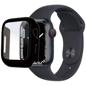 ラスタバナナ Apple Watch Series 8/7 41mm用 ガラス+PC一体型ケース ブラック GHB3740AW41 ラスタバナナ Apple Watch Series 8/7 41mm用 ガラス+PC一体型ケース ブラック GHB3740AW41