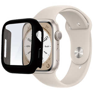 ラスタバナナ Apple Watch Series 8/7 45mm用 ガラスPC一体型ケース ブラック GHB3742AW45 ラスタバナナ Apple Watch Series 8/7 45mm用 ガラスPC一体型ケース ブラック GHB3742AW45