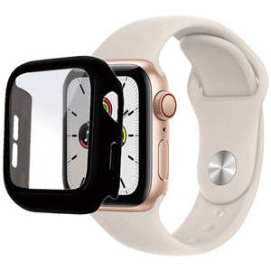 ラスタバナナ Apple Watch Series 6/5/4/SE第2世代/SE 40mm用 ガラス＋PC一体型ケース ブラック GHB3744AW40
