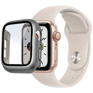 ラスタバナナ Apple Watch Series 6/5/4/SE第2世代/SE 40mm用 ガラス＋PC一体型ケース シルバー GHB3745AW40