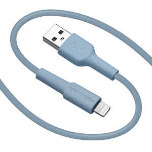 ラスタバナナ USB A to Lightning cable やわらか 1.5m ブルー R15CAAL2A02BL