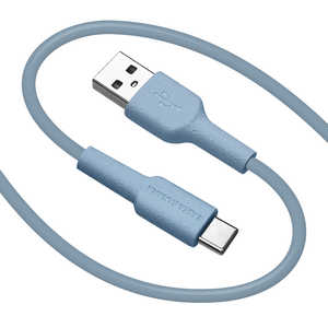 ラスタバナナ USB A to Type C cable やわらか 1.5m ブルー R15CAAC3A02BL