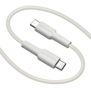 ラスタバナナ USB C to Type C cable やわらか 1.5m ライトグレー ［USB Power Delivery対応］ R15CACC3A01LGRY