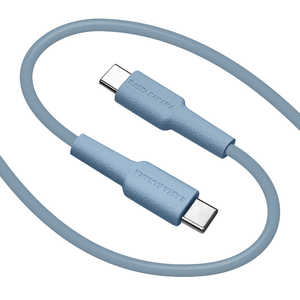 ラスタバナナ USB C to Type C cable やわらか 1.5m ブルー ［USB Power Delivery対応］ R15CACC3A01BL