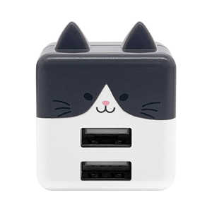 ラスタバナナ モバにゃー AC充電器 USB A×2ポート 2.4A はっち RAC2A2A02HAC ラスタバナナ モバにゃー AC充電器 USB A×2ポート 2.4A はっち RAC2A2A02HAC