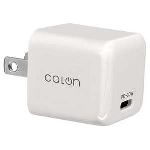 ラスタバナナ calon AC充電器 Type-Cポート PD30W calon ［1ポート /USB Power Delivery対応 /GaN(窒化ガリウム) 採用］ ホワイト RACC30W01WH