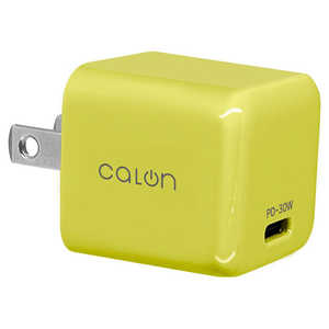 ラスタバナナ calon AC充電器 Type-Cポート PD30W calon ［1ポート /USB Power Delivery対応 /GaN(窒化ガリウム) 採用］ ライムイエロー RACC30W01LY