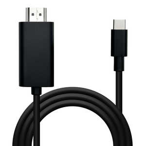 ラスタバナナ Type-C to HDMI ミラーリングケーブル 2.5m ブラック R25CACH02BK ラスタバナナ Type-C to HDMI ミラーリングケーブル 2.5m ブラック R25CACH02BK