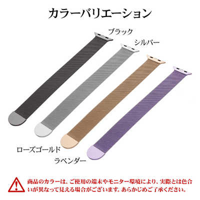 ラスタバナナ Apple Watch用ベルト ステンレスメッシュ BK (42