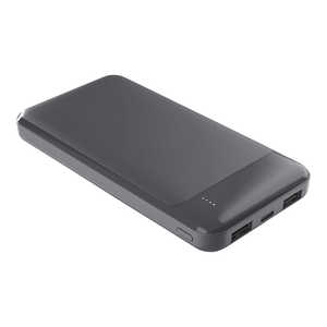 ラスタバナナ 10000mAh モバイルバッテリー A×2 C×1 2.4A CGRY ブラック BYLI100C2A01CGRY