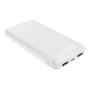 ラスタバナナ 10000mAh モバイルバッテリー A×2 C×1 2.4A WH ホワイト BYLI100C2A01WH