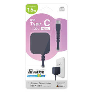 X^oii AC[d P[utType-C PD30W 1.5mmUSB Power DeliveryΉn`R[O[ R15ACC30W01CGRY