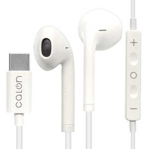 ラスタバナナ ステレオイヤホンマイク DAC搭載 着信応答スイッチ 有線 calon Type-C タイプC ［USB］ ホワイト RESMSCD04WH