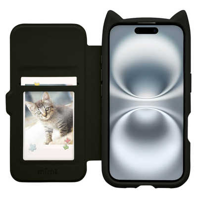 ラスタバナナ iPhone 16(6.1インチ)mimi 猫耳手帳型ハイブリッド