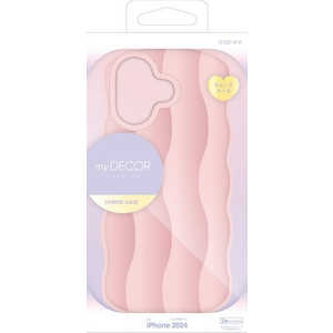 ラスタバナナ iPhone 16(6.1インチ)MY.DECOR ウェーブTPUケース - stripe - ピンク 8163IP461TPPK ラスタバナナ iPhone 16(6.1インチ)MY.DECOR ウェーブTPUケース - stripe - ピンク 8163IP461TPPK