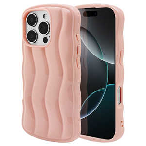 ラスタバナナ iPhone 16 Pro(6.3インチ) MY.DECOR ウェーブTPUケース - stripe - ピンク 8239IP461PTPPK ラスタバナナ iPhone 16 Pro(6.3インチ) MY.DECOR ウェーブTPUケース - stripe - ピンク 8239IP461PTPPK