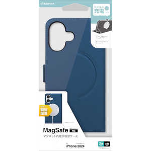 ラスタバナナ iPhone 16 Plus(6.7インチ) 手帳型ケース サイドマグネット Magsafe対応 ネイビー 8256IP467BSMMNV ラスタバナナ iPhone 16 Plus(6.7インチ) 手帳型ケース サイドマグネット Magsafe対応 ネイビー 8256IP467BSMMNV