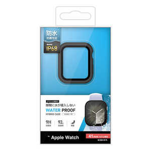 ラスタバナナ Apple Watch Series 8/7 41mm用 ガラス+PC一体型 防水ケース IPX68 ブラック GHB4624AW41 ラスタバナナ Apple Watch Series 8/7 41mm用 ガラス+PC一体型 防水ケース IPX68 ブラック GHB4624AW41