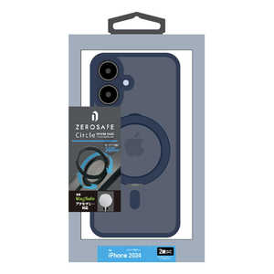 ラスタバナナ iPhone16 ZEROSAFE Circle Magsafe対応 360°回転スタンドケース フロストネイビー 8543IP461ZSFCNV ラスタバナナ iPhone16 ZEROSAFE Circle Magsafe対応 360°回転スタンドケース フロストネイビー 8543IP461ZSFCNV