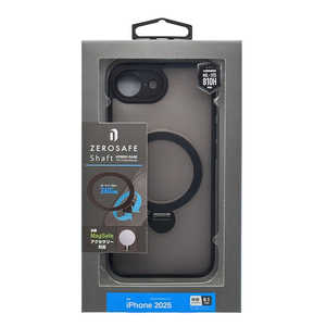ラスタバナナ iPhone 16e ZEROSAFE Shaft Magsafe対応 360°回転スタンドケース フロスト ブラック 8709IP5EZSFSBK ラスタバナナ iPhone 16e ZEROSAFE Shaft Magsafe対応 360°回転スタンドケース フロスト ブラック 8709IP5EZSFSBK