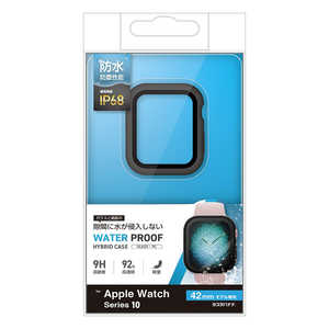 X^oii Apple Watch series10 42mm KXtB P[X Jo[ nCubh   KX̌^veN^[ hP[X IPX68 \ʍdx9H u