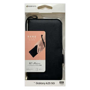 ラスタバナナ Galaxy A25 5G ハンドストラップ付き手帳型ケース ブラック 8715GA25BHSBK ラスタバナナ Galaxy A25 5G ハンドストラップ付き手帳型ケース ブラック 8715GA25BHSBK