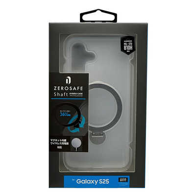 ラスタバナナ Galaxy S25 ZEROSAFE Shaft ワイヤレス充電対応 360°回転