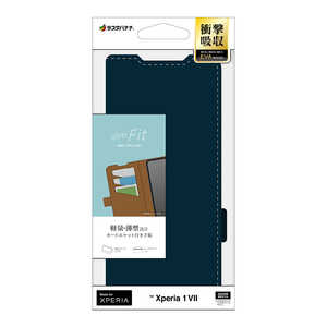 ラスタバナナ Xperia 1 VII 薄型手帳サイドマグネットケース 衝撃吸収 ネイビー×ブラウン 8787XP17BSMNVB ラスタバナナ Xperia 1 VII 薄型手帳サイドマグネットケース 衝撃吸収 ネイビー×ブラウン 8787XP17BSMNVB