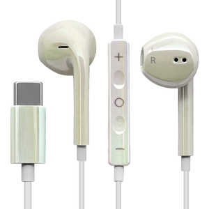 ラスタバナナ Type-C ステレオイヤホンマイク スイッチ付 DAC搭載 ［USB］ オーロラホワイト RESMSCD05WH