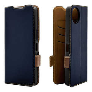 ラスタバナナ AQUOS wish5 薄型手帳サイドマグネットケース 衝撃吸収 ネイビー×ブラウン 8810AW5BSMNVB ラスタバナナ AQUOS wish5 薄型手帳サイドマグネットケース 衝撃吸収 ネイビー×ブラウン 8810AW5BSMNVB