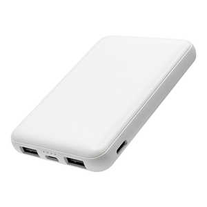 ラスタバナナ 5000mAh リン酸鉄モバイルバッテリー A×2 C×2 2A出力 WH ホワイト RLI050C2A02WH