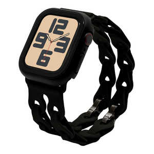 ラスタバナナ Apple Watch 38/40/41/Series10 42mm シリコンバンド チェーン式 ブラック RBLAWC4007BK ラスタバナナ Apple Watch 38/40/41/Series10 42mm シリコンバンド チェーン式 ブラック RBLAWC4007BK