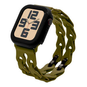 ラスタバナナ Apple Watch 38/40/41/Series10 42mm シリコンバンド チェーン式 オリーブグリーン RBLAWC4007OGR ラスタバナナ Apple Watch 38/40/41/Series10 42mm シリコンバンド チェーン式 オリーブグリーン RBLAWC4007OGR