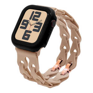 ラスタバナナ Apple Watch 38/40/41/Series10 42mm シリコンバンド チェーン式 ミルクティー RBLAWC4007MI ラスタバナナ Apple Watch 38/40/41/Series10 42mm シリコンバンド チェーン式 ミルクティー RBLAWC4007MI