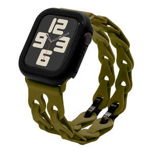 ラスタバナナ Apple Watch 44/45/46/49mm シリコンバンド チェーン式 オリーブグリーン RBLAWC4407OGR ラスタバナナ Apple Watch 44/45/46/49mm シリコンバンド チェーン式 オリーブグリーン RBLAWC4407OGR