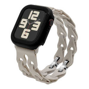 ラスタバナナ Apple Watch 44/45/46/49mm シリコンバンド チェーン式 スターライト RBLAWC4407ST ラスタバナナ Apple Watch 44/45/46/49mm シリコンバンド チェーン式 スターライト RBLAWC4407ST