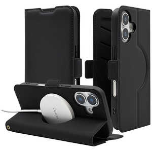 ラスタバナナ iPhone 17ケース 手帳型 磁力充電対応 BK ブラック 8862IP5ABSMMBK