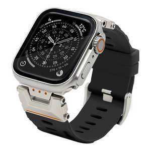 ���X�^�o�i�i Apple Watch 44/45/46/49mm ULTRA STYLE silicon band BK �u���b�N RBLAWUS4409BK