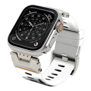 ���X�^�o�i�i Apple Watch 44/45/46/49mm ULTRA STYLE silicon band WH �z���C�g RBLAWUS4409WH